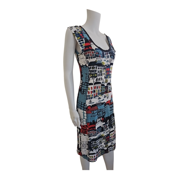 Anthropologie Weston Cityscape Print Dress Women’s Medium - Picture 2 of 11